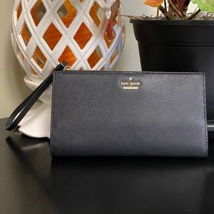 Kate Spade Black Spencer Continental Wristlet